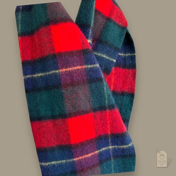 Vintage Johnstons of Elgin Scotland 100% Cashmere Tartan Scarf - Picture 3 of 6